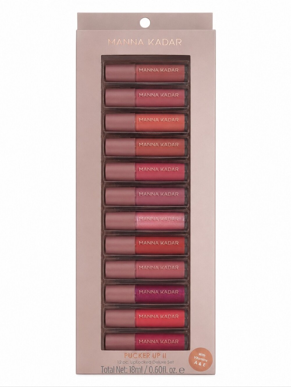 Manna Kadar Pucker Up II LipLocked 12 Pc Lip Color Set | NIB
